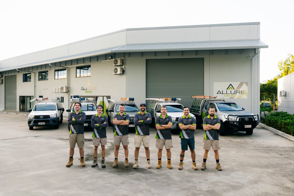 The team with the Allure service trucks