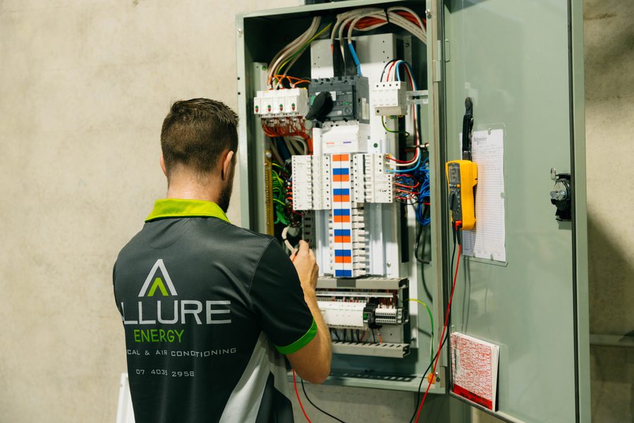 Wiring work on site